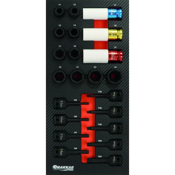 Module Mousse Finition Carbone Douilles A Choc DRAKKAR TOOLS - 09886