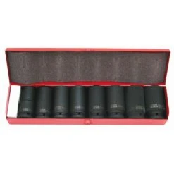 COFFRET DE 8 DOUILLES CHOCS 3/4' LONGUES DE 24 A 36 MM SAM OUTILLAGE - 19161