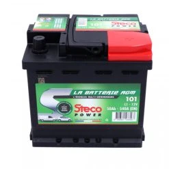 Batterie 12V 50Ah 450A 207x175x190 Gamme AGM-VRLA STECOPOWER - 101
