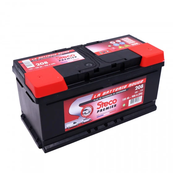 Batterie 12V 100Ah 900A 353x175x175 Gamme Rouge STECO PREMIER STECOPOWER - 208 – Image 2