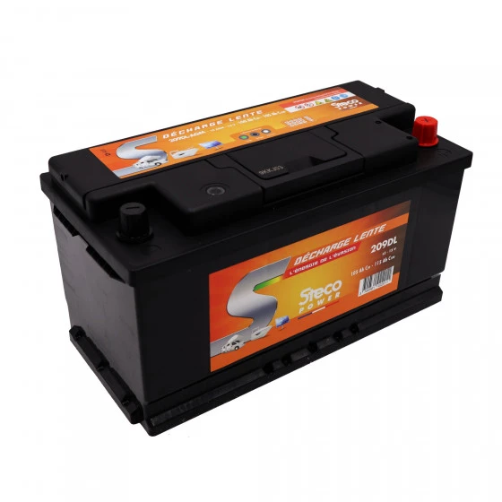 Batterie 105 Ah (20h) - 115 Ah (100h) 354x175x190 Gamme STECO Décharge Lente STECOPOWER - 209DL – Image 2