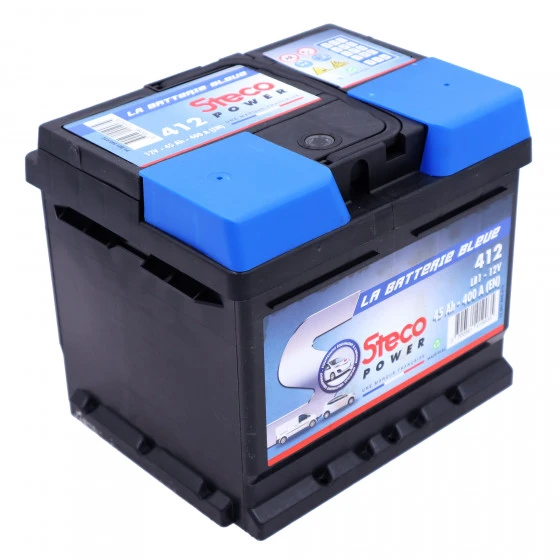Batterie 12V 45Ah 400A 207x175x175 Gamme Bleue STECOPOWER - 412 – Image 2