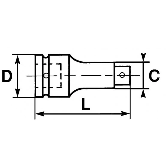 RALLONGE CHOCS 1/2 170 MM SAM OUTILLAGE - NS210 – Image 2
