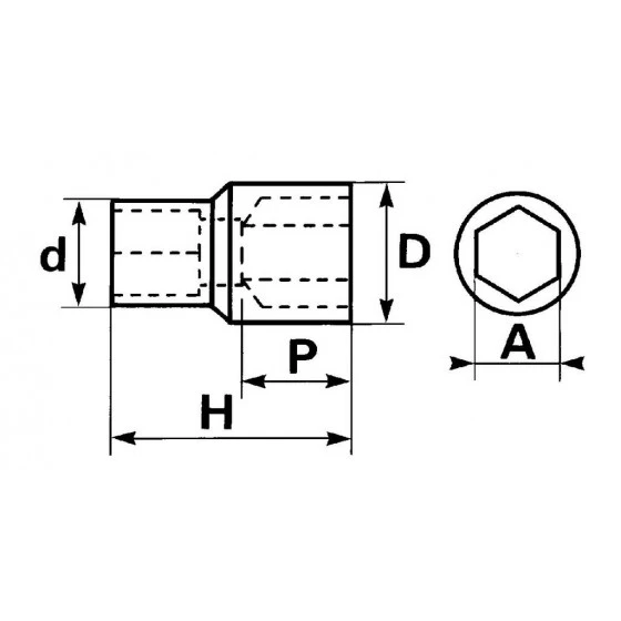 DOUILLE 1/4 6 PANS 8 MM SAM OUTILLAGE - R8 – Image 2