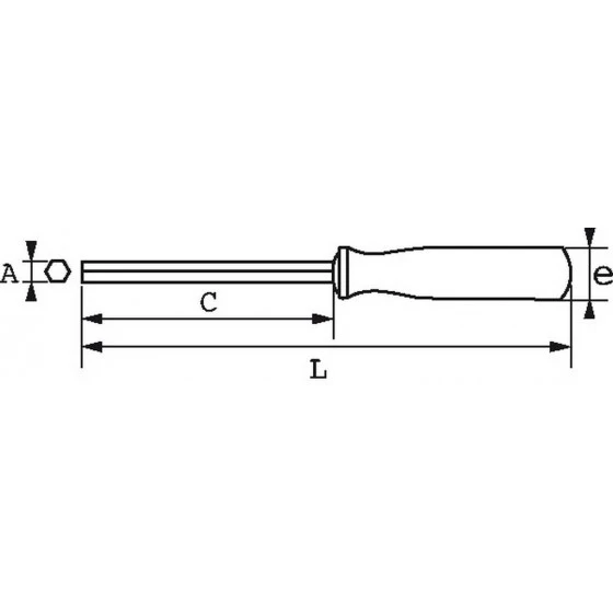 CLE A DOUILLE EMMANCHEE BIMATIERE 6 PANS 7 MM SAM OUTILLAGE - 291T7 – Image 2